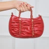 Jo Chain Detailed Shoulder Bag (Red)- FINAL SALE
