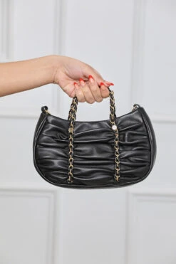 Jo Chain Detailed Shoulder Bag (Black)- FINAL SALE