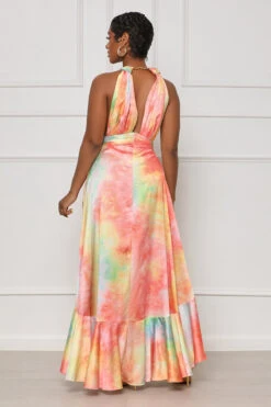 Wanderlust Watercolor Ruffled Maxi Dress (Orange Multi)- FINAL SALE -Lilly's Kloset IMG 3844 cb8b4b8a 2bb7 4441 bae5 7390cf6f86a2