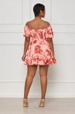Wildflower Floral Babydoll Mini Dress (Pink Multi)- FINAL SALE -Lilly's Kloset IMG 4141