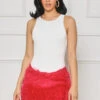 Makin' Moves Faux Fur Mini Skirt (Pink)- FINAL SALE