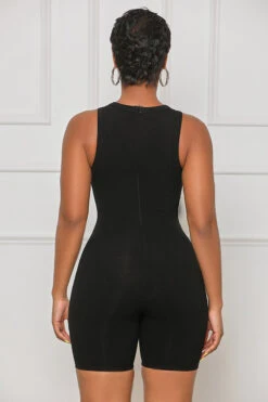 Contour Ribbed Romper (Black) 8 Contour Ribbed Romper (Black) -Lilly's Kloset IMG 5380