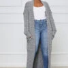 In My Feelings Longline Cardigan (Grey)