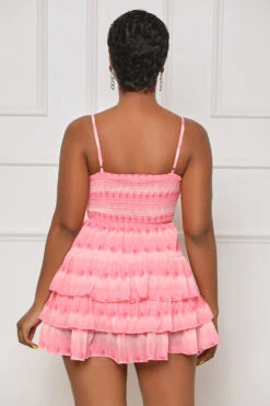 Riveting Hues Ruffle Shift Dress (Pink Multi)- FINAL SALE -Lilly's Kloset IMG 5892