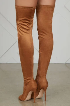 Lori Thigh High Peep Toe Boot (Chestnut)- FINAL SALE -Lilly's Kloset LK 191105 133