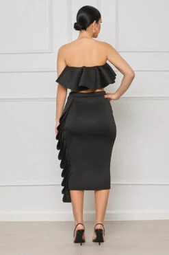 Born Elegant Peplum Skirt Set (Black)- FINAL SALE -Lilly's Kloset lilly1 24 232012