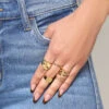 Six Piece Gold Ring Set