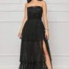 Strapless Tulle Gown (Black)- FINAL SALE