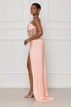Your Temptation Strapless Maxi Dress (Pink)- FINAL SALE -Lilly's Kloset lilly2 28 2310671