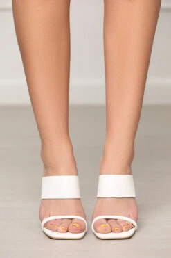 Stella Square Toe Mule (White) -Lilly's Kloset lilly3 15 2317567