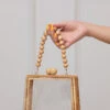 Talula Clear Wooden Purse (Natural)