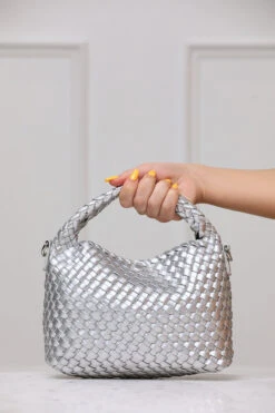Jessamine Woven Purse (Silver)