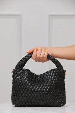 Jessamine Woven Purse (Black)