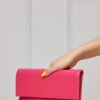 Everlee Feathered Clutch (Pink)