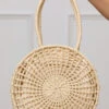 Islamae Straw Cross-Body Purse (Ivory)