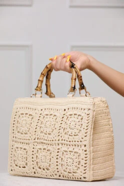 Katya Crochet Tote (Bone)