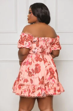 Wildflower Floral Babydoll Mini Dress (Pink Multi)- FINAL SALE -Lilly's Kloset lilly3 22 2321155