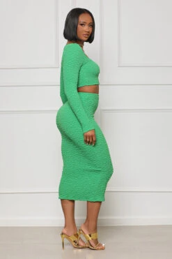 Summer Thrillz Pencil Skirt Set (Green)- FINAL SALE -Lilly's Kloset lilly3 22 2321247