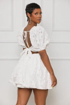 Picnic Ready Baby Doll Dress (White)- FINAL SALE