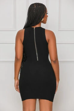 Sophisticated Style Ribbed Dress (Black) -Lilly's Kloset lilly4 11 233656