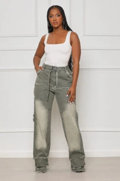 On A Mission Distressed Cargo (Stone Wash)- FINAL SALE