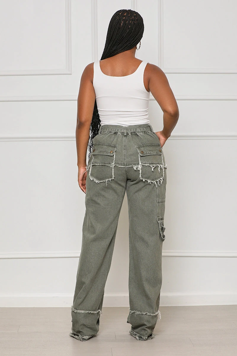 On A Mission Distressed Cargo (Stone Wash)- FINAL SALE 5 On A Mission Distressed Cargo (Stone Wash)- FINAL SALE - Image 5