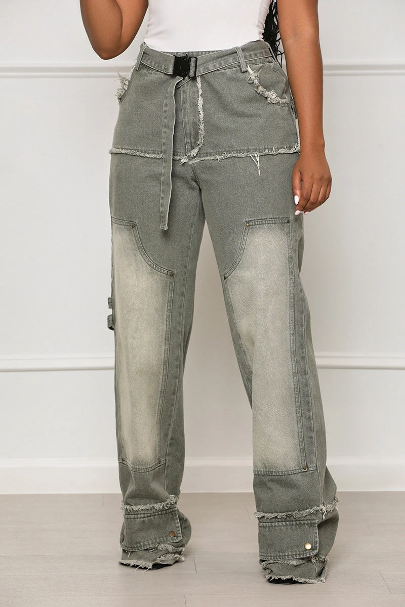 On A Mission Distressed Cargo (Stone Wash)- FINAL SALE 3 On A Mission Distressed Cargo (Stone Wash)- FINAL SALE - Image 3