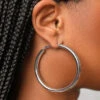 Chunky Silver Hoops
