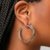 Chunky Silver Tri-Hoop Earrings