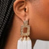 Abstract Tassel Drop Earrings