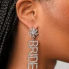 Rhinestone Bride Drop Earrings