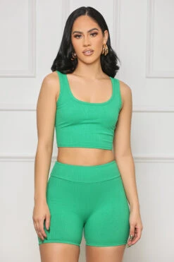 Contour Ribbed Biker Short Set (Jelly Bean)