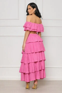 Let's Salsa Crop Ruffle Skirt Set (Pink)- FINAL SALE 7 Let's Salsa Crop Ruffle Skirt Set (Pink)- FINAL SALE -Lilly's Kloset lilly4 18 236453