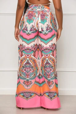 Can't Replace Me Abstract Trousers (Pink Multi)- FINAL SALE -Lilly's Kloset lilly4 18 236983
