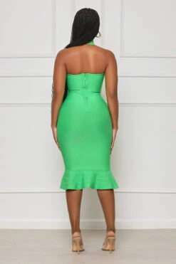 Bandage Midi Dress (Green) -Lilly's Kloset lilly4 25 2311936