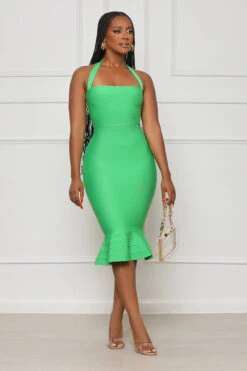 Bandage Midi Dress (Green)