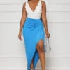 Right On Cue Fringe Midi Skirt (Blue)- FINAL SALE