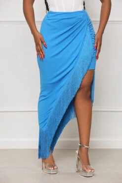 Right On Cue Fringe Midi Skirt (Blue)- FINAL SALE -Lilly's Kloset lilly4 25 2312497 05ab5114 caed 422b 8cda f17c3051c247