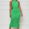 Wave Queen Crochet Hater Dress (Green)- FINAL SALE