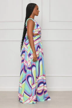 Island Illusions Abstract Maxi Dress (Green Multi)- FINAL SALE -Lilly's Kloset lilly4 4 230974