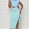 So Effortless Color-Block Cut-Out Dress (Blue Multi)