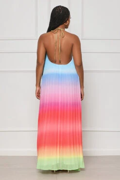 Dancing Desire Pleated Ombre Maxi Dress (Red Multi)- FINAL SALE -Lilly's Kloset lilly4 4 231834