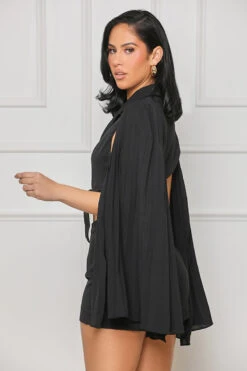 Posh Living Pleated Shorts Set (Black)- FINAL SALE -Lilly's Kloset lilly4 4 232299