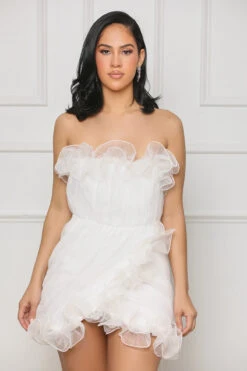 Craving Sunshine Ruffle Mini Dress (White)- FINAL SALE -Lilly's Kloset lilly4 4 232498