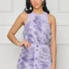 Fuzzy Feels Button Down Skirt Set (Purple)- FINAL SALE