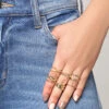8 Piece Gold Ring Set