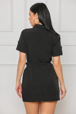 Around The Way Cargo Shirt Dress (Black)- FINAL SALE -Lilly's Kloset lilly5 10 2319325
