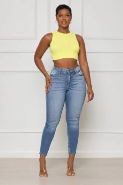 Contour Ribbed Crop Top (Yellow) 11 Contour Ribbed Crop Top (Yellow) -Lilly's Kloset lilly5 10 2319383