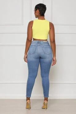 Contour Ribbed Crop Top (Yellow) 9 Contour Ribbed Crop Top (Yellow) -Lilly's Kloset lilly5 10 2319399