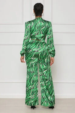 Wild Life Tiger Print Pants Set (Green Multi) -Lilly's Kloset lilly5 10 2319684